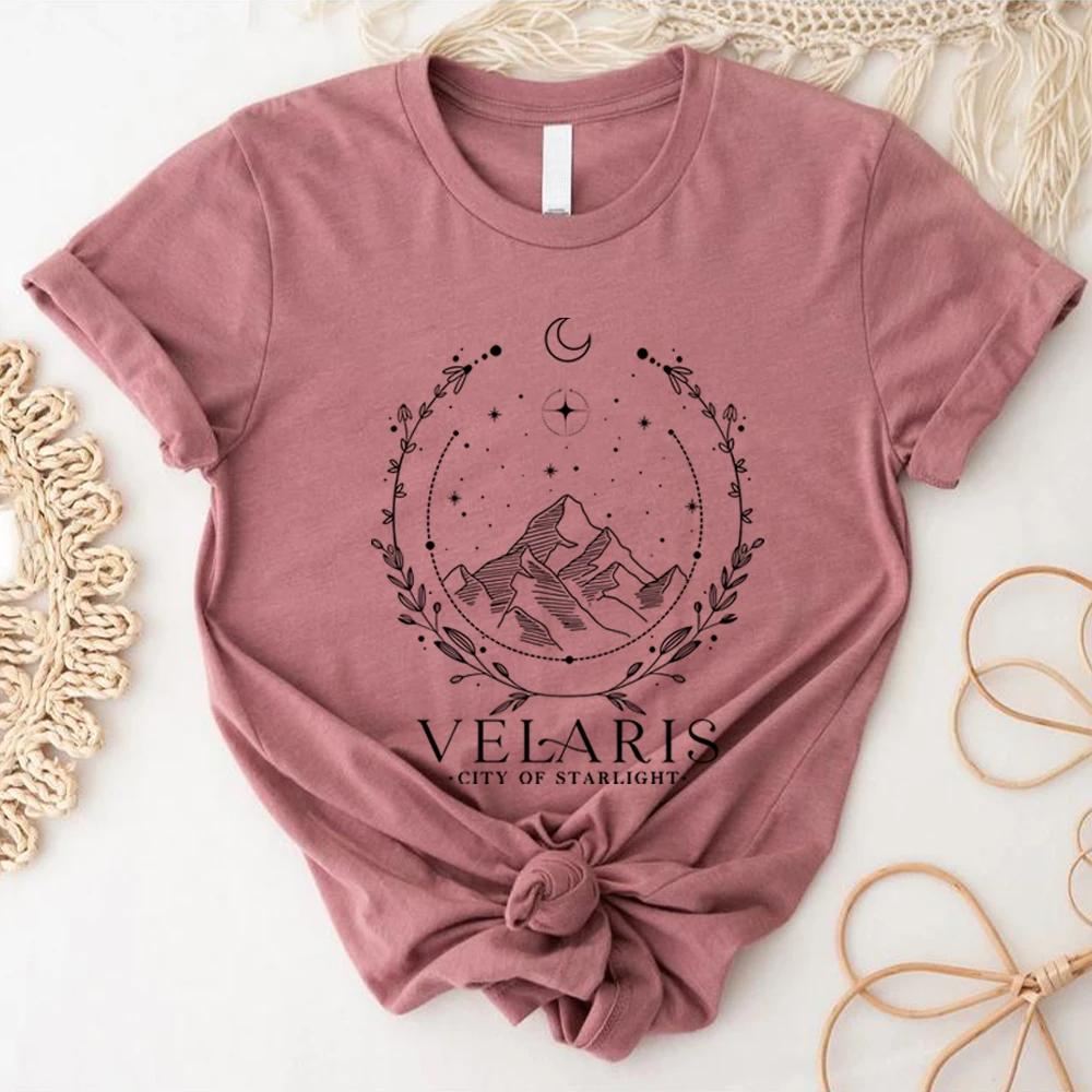 Velaris Tshirt Velaris City of Starlight Shirts The Night Court Shirt SJM Merch ACOTAR Shirts Women Short Sleeve Tops