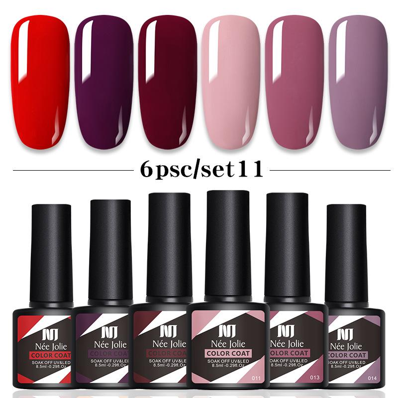 6-Color Nail Polish Glue Set, Popular Color Nail Glue, Phototherapy Nail Polish Glue Can Be Matched Arbitrarily.
