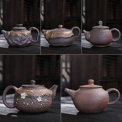 Stoneware Teapot Gilt Iron Glaze Ceramic Filter Household Teapot Old Rock Mud Pot Kung Fu Tea Set Tea Separation