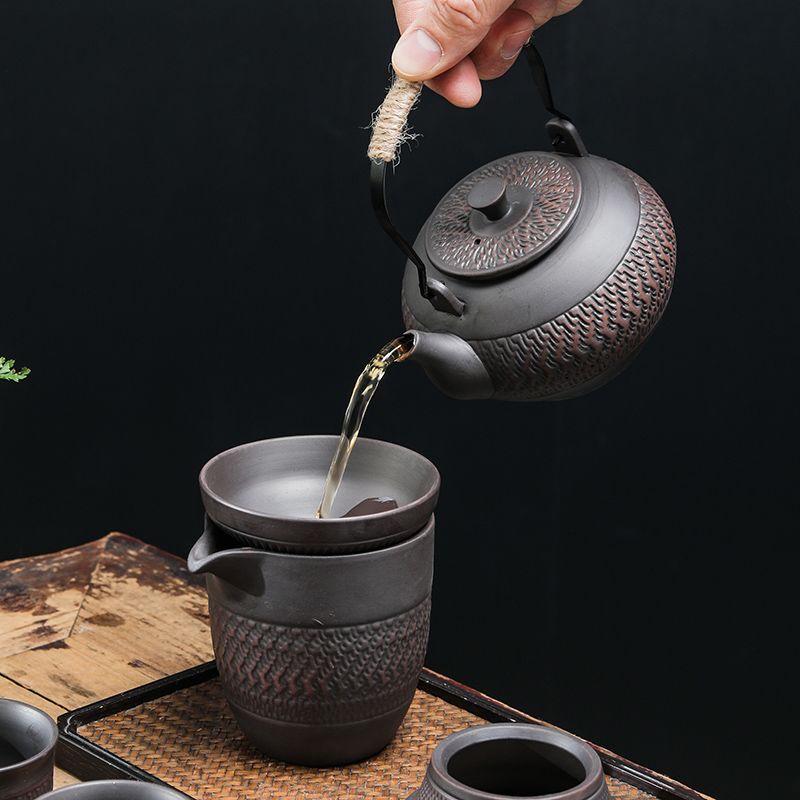 Zhi Shi Purple Clay Ceramic Gongfu Tea Set