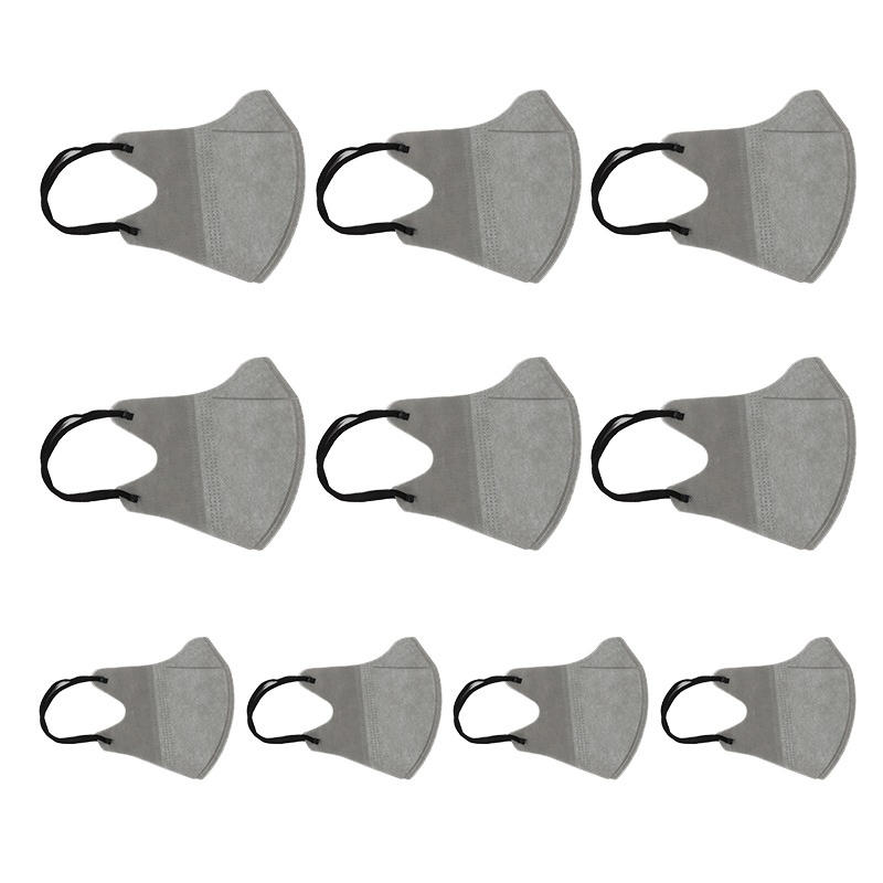 10 Stück Mode 3D Schutzmasken für Erwachsene, Bequem für den täglichen Gebrauch, Staubdicht, Atmungsaktiv, Gesichtsschutzmaske