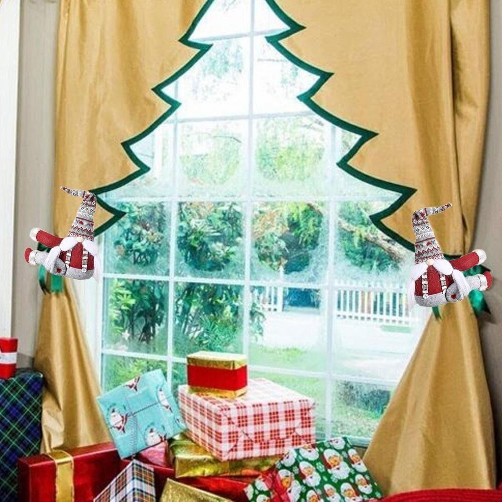 Hanging Forest Old Man Curtain Buckle Reusable Santa Curtain Fastener  Christmas Gift