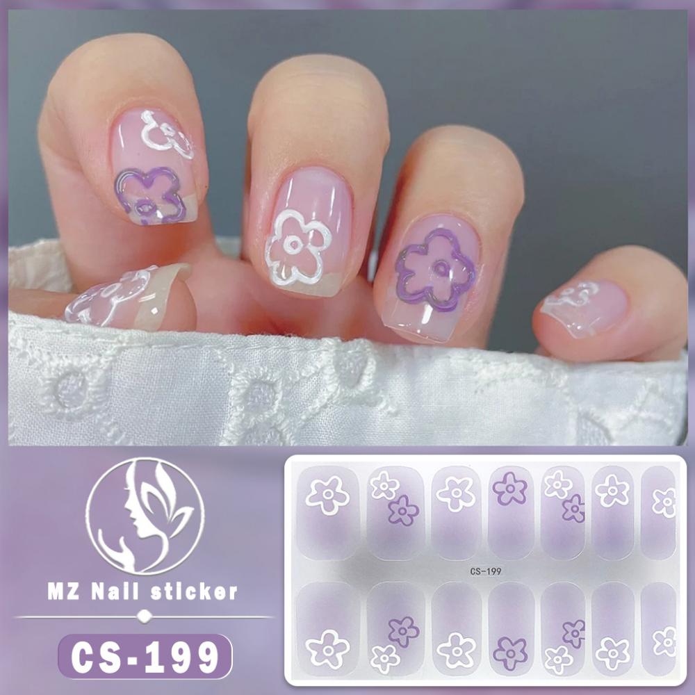Waterproof No-bake Gel Nail Polish Film Full Sticker Japanese and Korean Style Love Nail Art Film Paper Nail Film Paper Patch