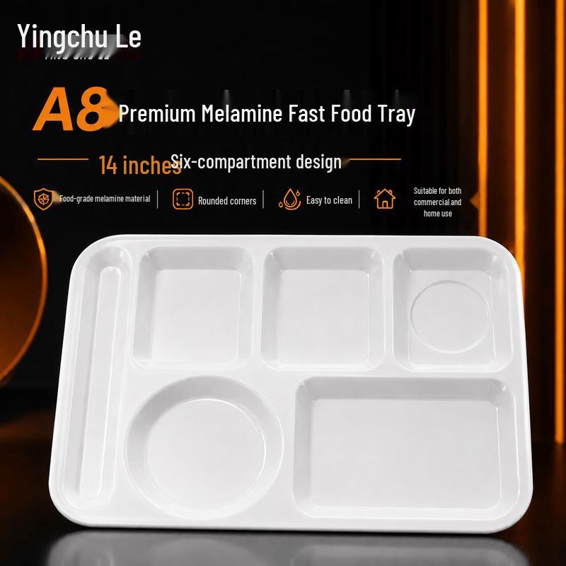 A8 Premium Melamine Compartmented Commercial Food Tray A8 Premium Melamine