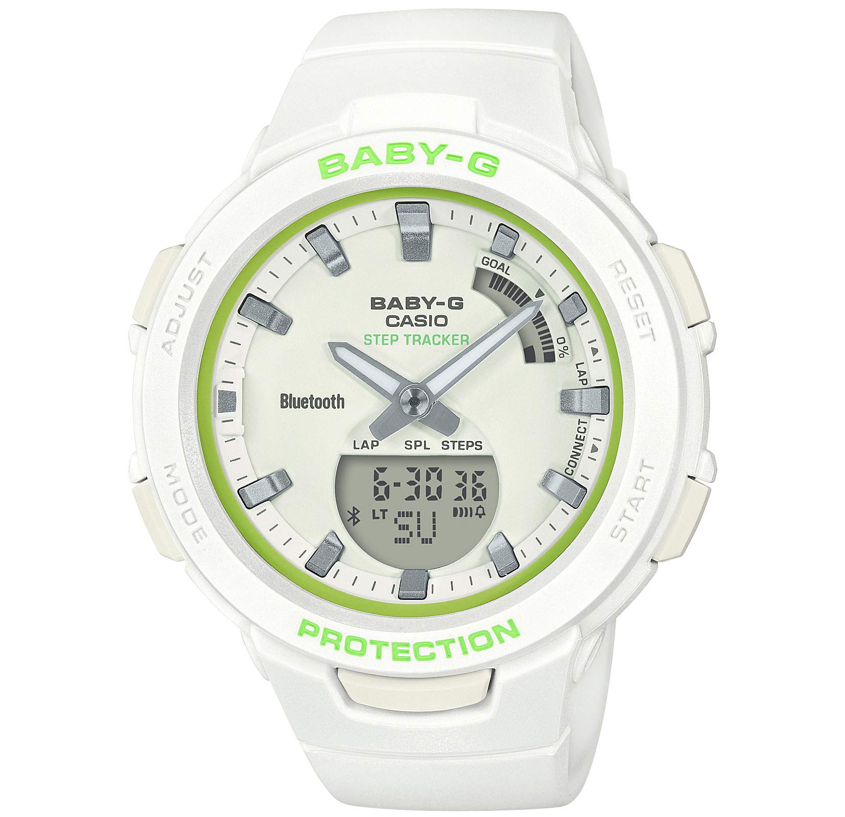 

Babygie ДЛЯ СПОРТА Шагомер с Bluetooth Белый [Casio] BSA-B100SC-7AJF Женский