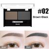 Eyeshadow Cake Makeup 2 Color Waterproof Eyebrow Powder Eye Shadow Eye Brow Palette + Brush Eyebrow Enhancer Professional