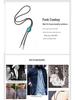 Trendy Tyrkysový Bolo Tie Přívěsek: Pánský svetr řetízek ve stylu západního kovboje