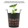 10Pcs Plastic Mesh Plant Basket for Hydroponic Plants,  , Breathable, Efficient Growth, Plant Marking with Grooved Mesh, Differentiation