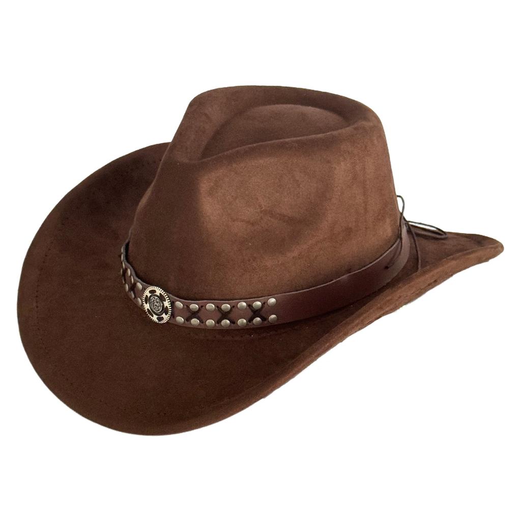 Hot-selling retro bull's head big-brimmed top hat, European and American suede western cowboy hat, men's temperament jazz hat