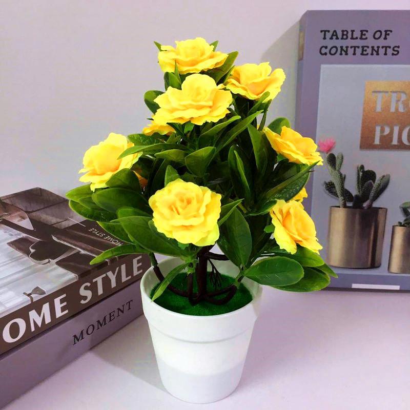 Simulated Chrysanthemum Hydrangea Calla Artificial Flowers Potted Green Plants