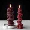 DIY Relief Snake Pillar Candle Mold Halloween Creative Aroma Candle Plaster Silicone Mould Handmade Candle Making Supplies
