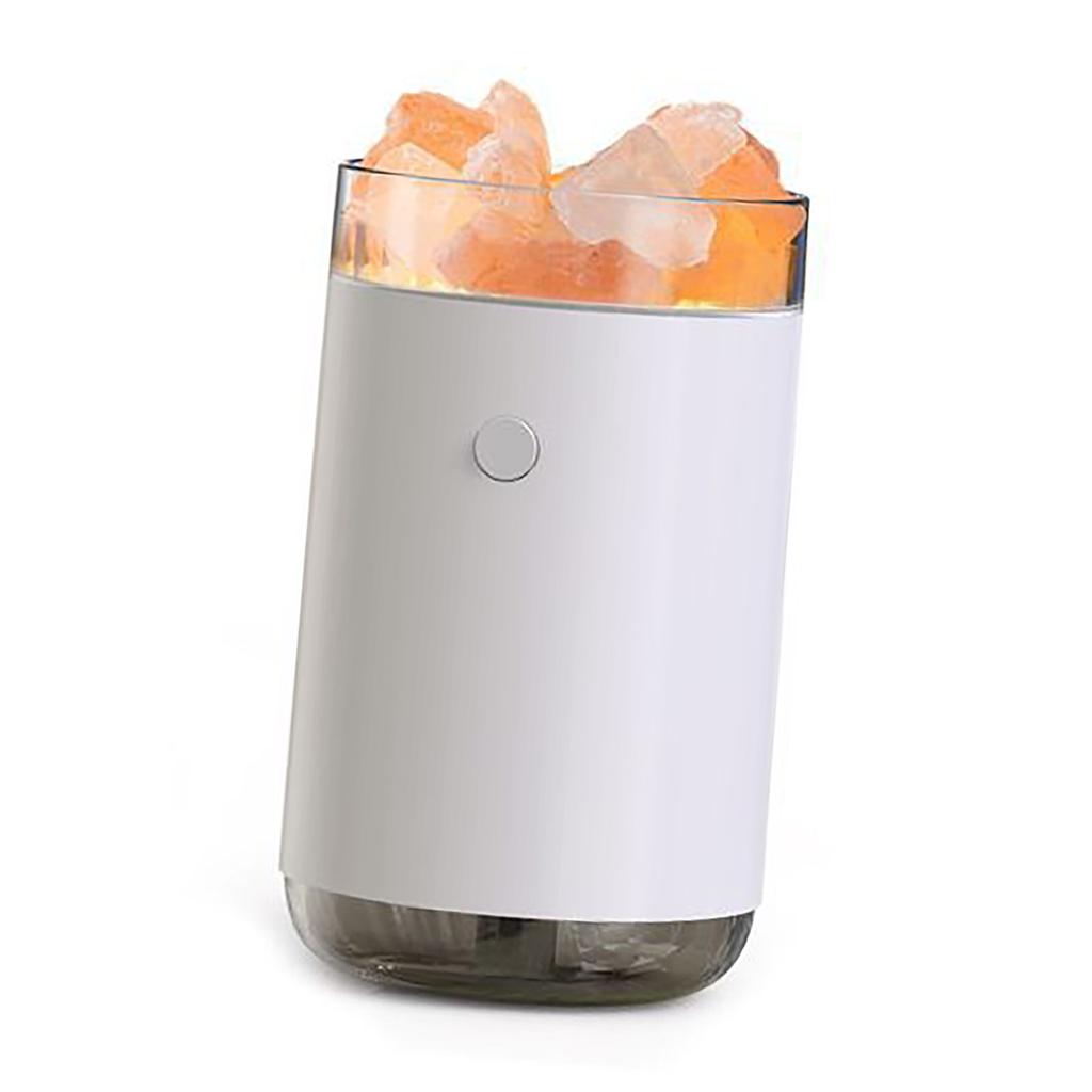 Humidificateur Diffuseur de Sel USB Diffuseur Humidificateur de Bureau avec Effet de Lumière Colorée