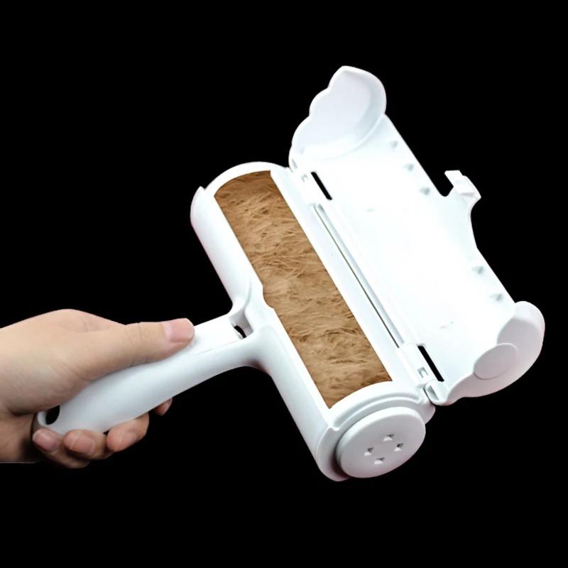 2-Way Pet Hair Remover Roller Removing Dog Cat Hair From Furniture Self-cleaning Lint Pet Hair Remover One Hand Operate