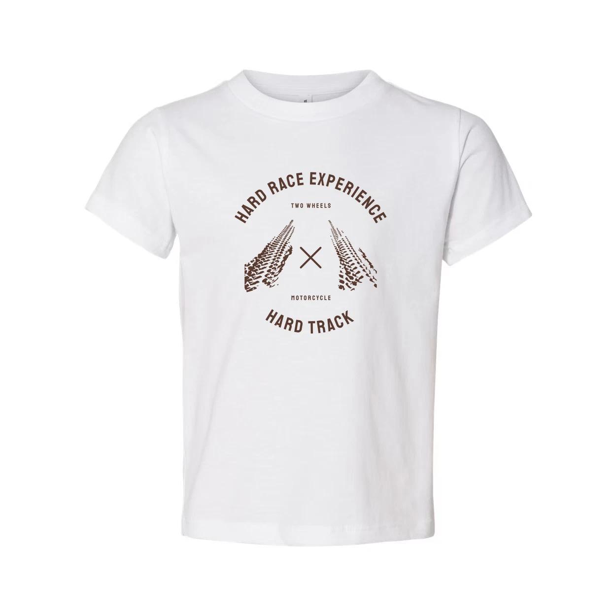 Unisex Motorcycle Track Racing Graphic Tee Featuring Circular Tire Track Design L