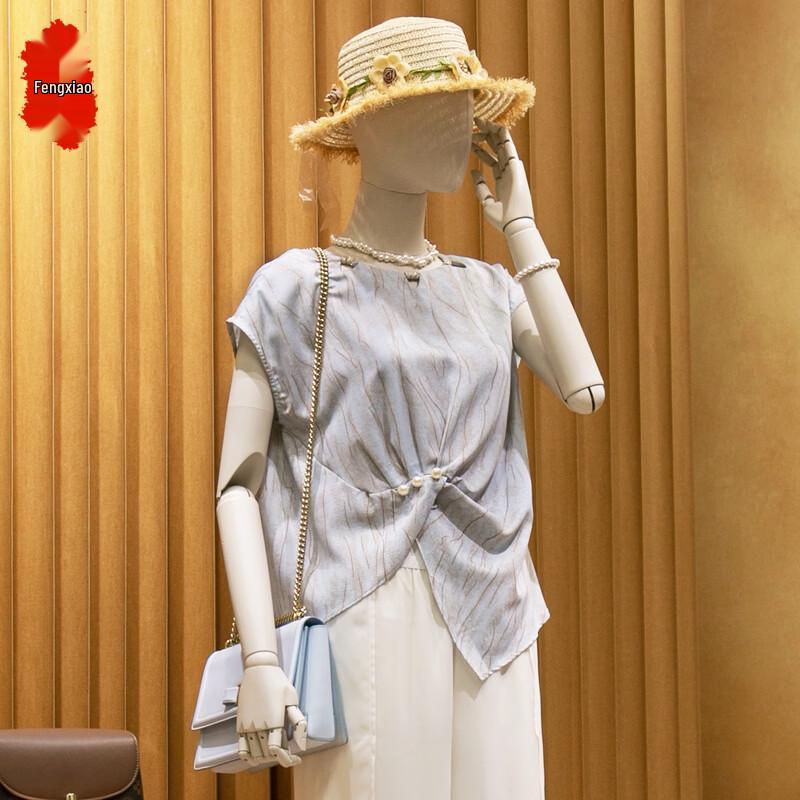 Fengxiao 2026 New Style Elegant Women s Summer Chiffon Two-Piece Set 4XL