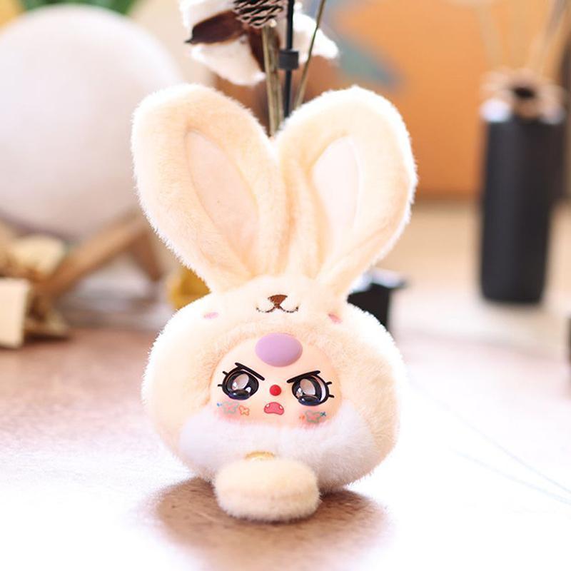 1 Piece Kawaii Doll Pendant Ornament Baby Three Mini Wealth Rabbit Series Action Figures Plush Toys Surprise Gift