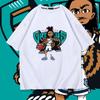 Grizzlies Morant cartoon short-sleeved T-shirt men's and women's trendy basketball sports loose half-sleeved training clothes