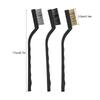 3pcs Mini Wire Brush with Plastic Handle for Cleaning Tree Trunk Burr Bonsai Brush Garden Cleaning Tool