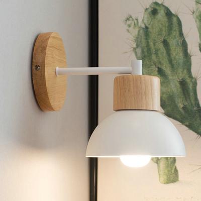 Nordic LED Kinkiet Drewniana Kreatywna Oprawa Oświetleniowa Pokój Jadalnia Schody Sypialnia Gabinet Makaronik Wystrój Domu Kinkiet Loft LED Lampa
