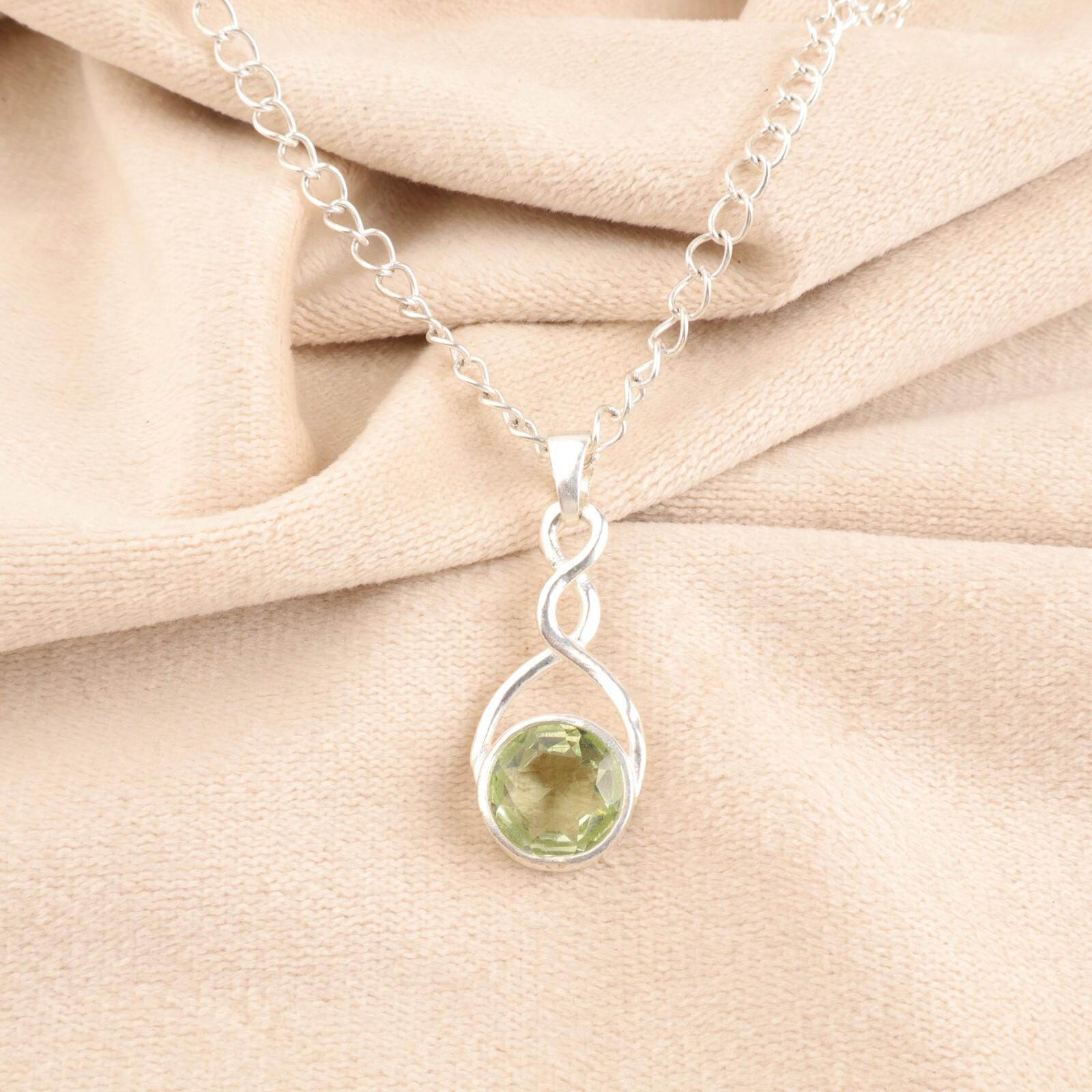 

Зеленый Аметист Драгоценный Камень Серебро 925 пробы Ювелирные Изделия Ручной Работы Стильный Кулон CP-25-17