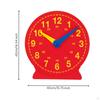Teaching Clock Red Face Analog Yellow Numbers for Teacher, Children, Homeschool