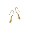 Retro Metal Light Luxury Irregular Water Drop Long Earrings With Generous And Thin Temperament And Cold Wind Earrings