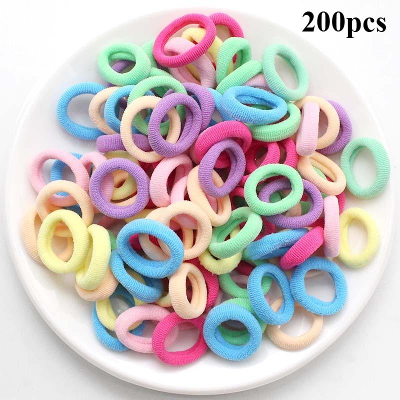 200pcs High Elasticity Colorful Mini Hair Ties | Bright Mixed Colors,Braiding Accessories Set,Ideal for Christmas,New Year Gifts