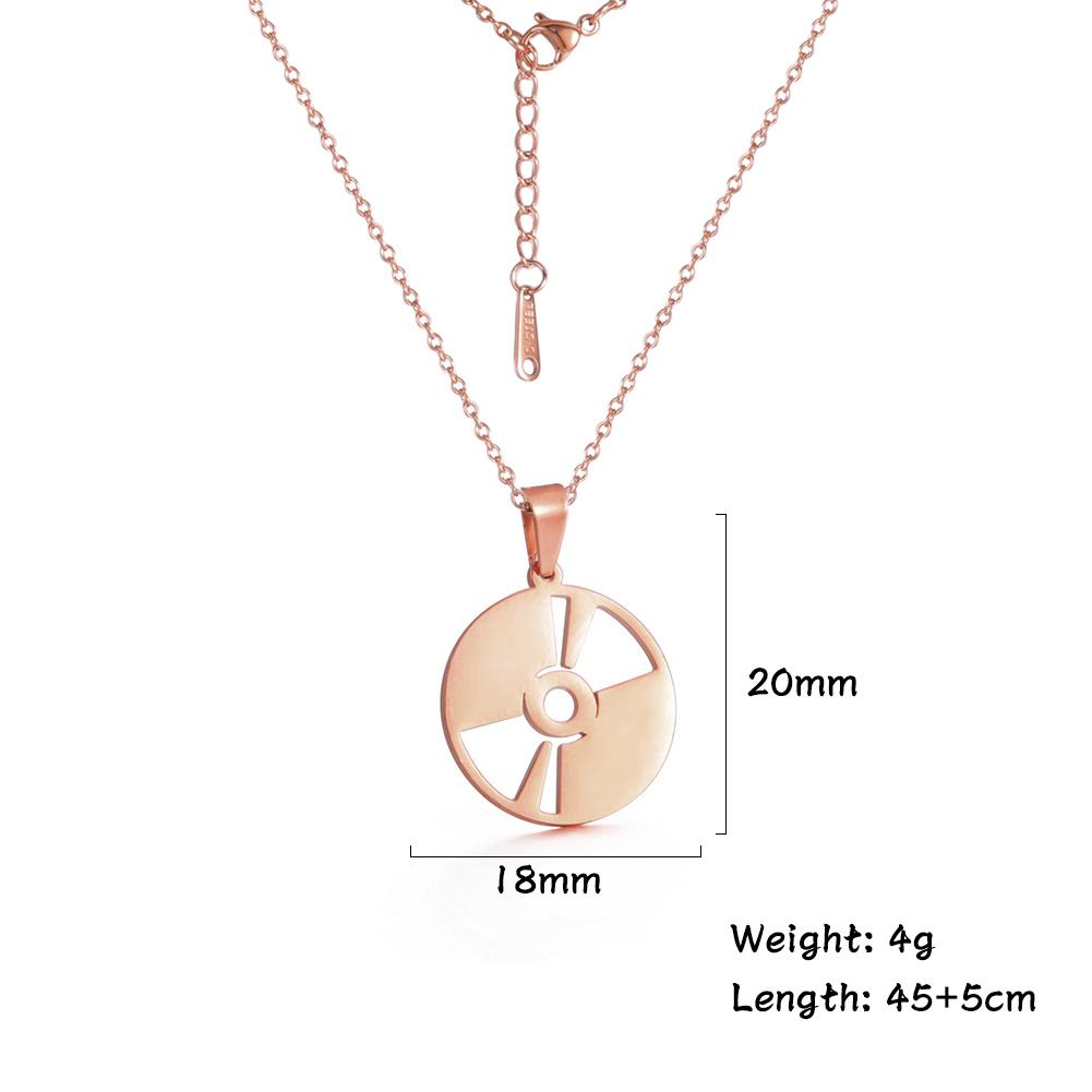 Music Guitar Pendant Necklace for Women Men Stainless Steel Gold Microphone Accordion Neck Chain Jewelry Gift