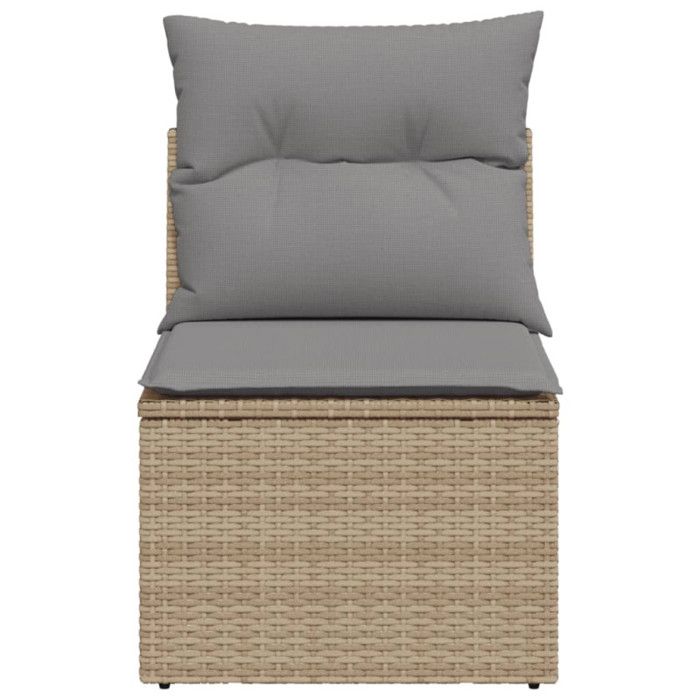 VidaXL Garden Chair Without Armrests with Cushions, Seat with Cover, Outdoor Patio Balcony Terrace Furniture, Beige 366100