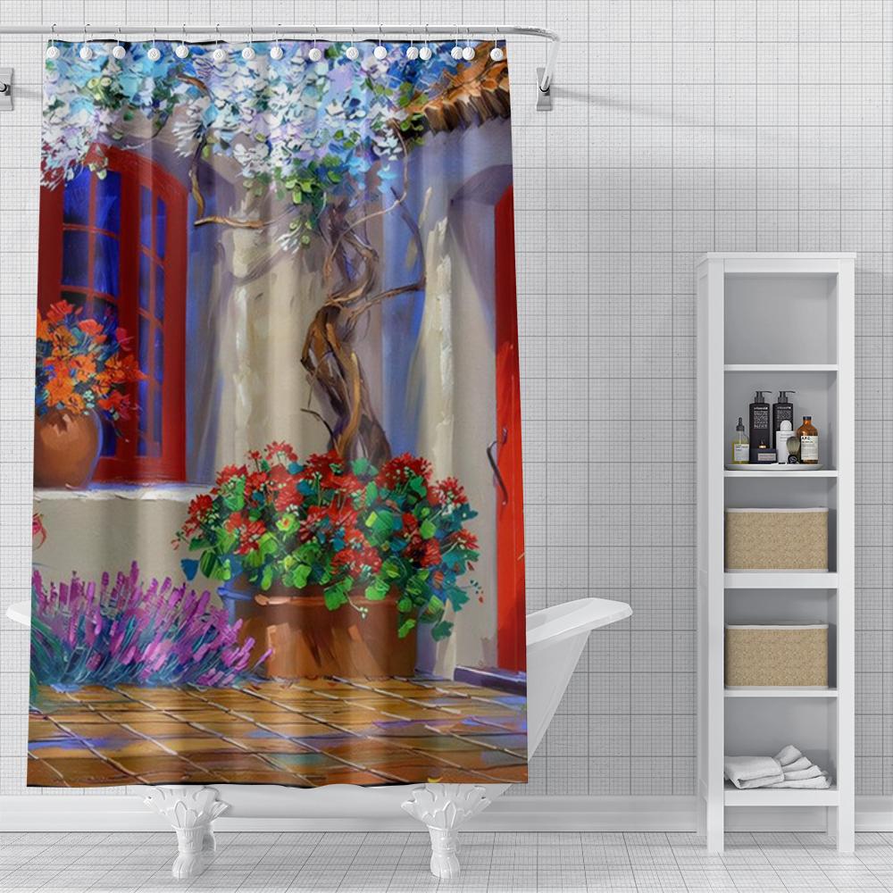 home shower curtains for bathroom Oil painting style waterproof fabric bathroom Curtains modern shower curtain 180x200 240x200