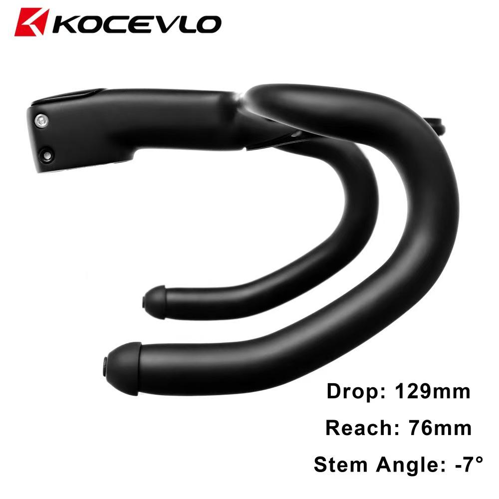 KOCEVLO K05 Full Carbon Gravel One-Piece Integrated Drop Bar with Internal Routing and Spacers