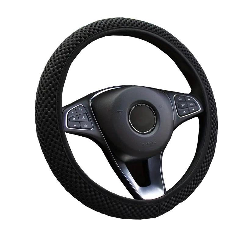 Breathable, Non-Slip, Sweat-Absorbent Car Steering Wheel Cover - Universal Fit for All Seasons