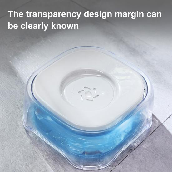 Floating Bowl Transparent Pet Water Dispenser 2000ML Large Capacity Suspended Plate Design Stable Water Surface Pet Dish