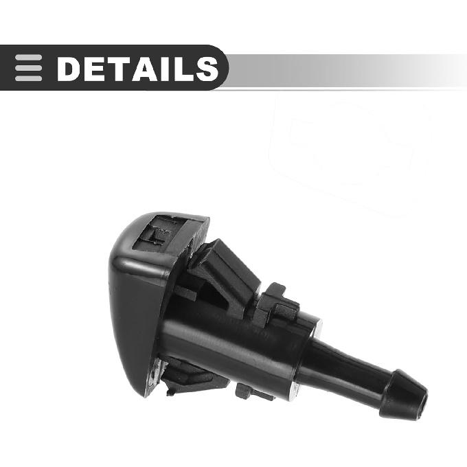 Motoforti Car Windshield Washer Nozzle Wiper Spray Jet, for Dodge Journey 2009-2020, Plastic, 5303833AA/5116079AA, Black, 4pcs
