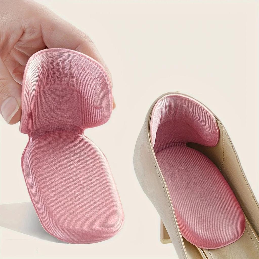 2pcs/1pair-T-shaped sponge knitted stickers, insoles, knitted protection of shoes, high heels, plug-ins, heel pads, ladies.