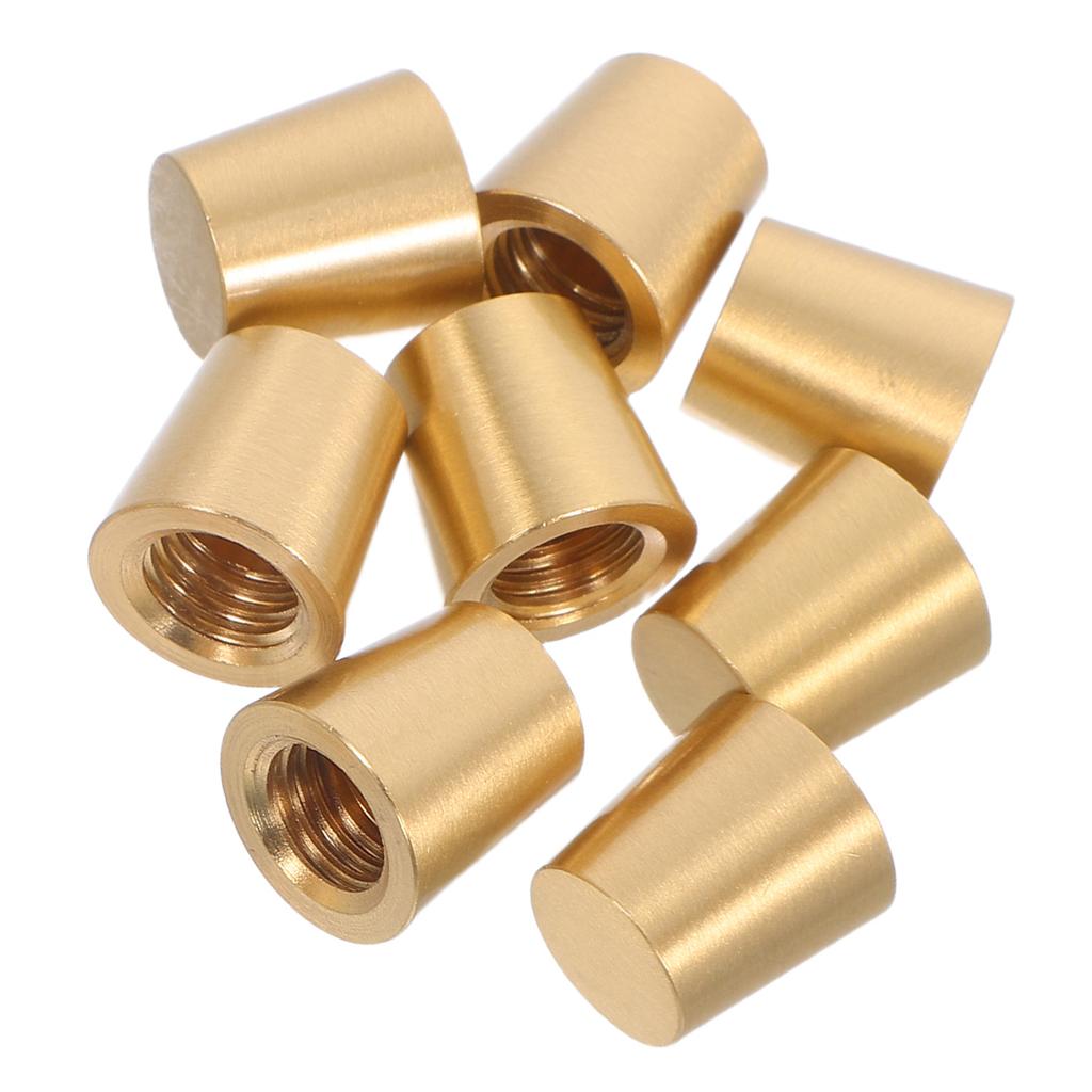 8Pcs Brass Foot Pads for Cutting Board Support - 15Mm Wood Tray Riser Legs Decorative Shelf Feet Display Cabinet Anti Skid Base