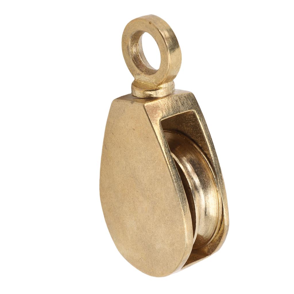 Flag Rope Pulley MPA371587 38mm 360 Degrees  Rotable Brass Flag Pole Rope Lifting Pulley for Boat Ship Yacht