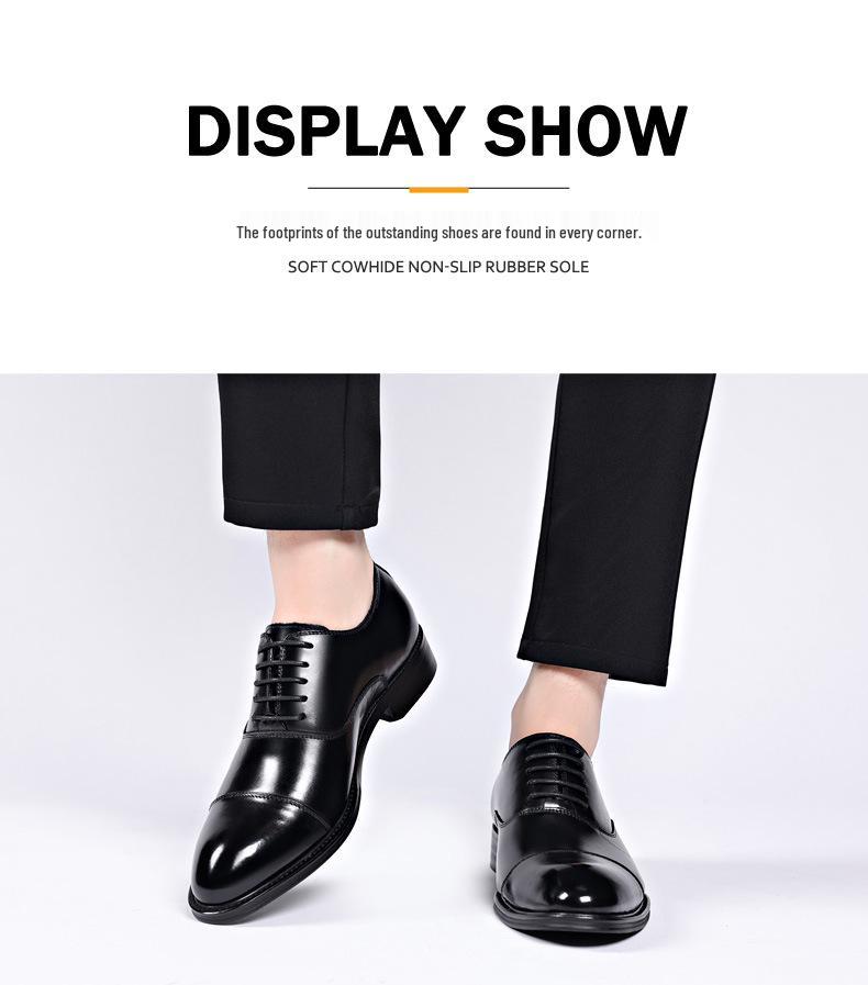 Herren Cap Toe Oxford Schuhe aus Rindsleder - Formelle Leder Business- & Hochzeitschuhe, Britischer Stil, Ganzjahres