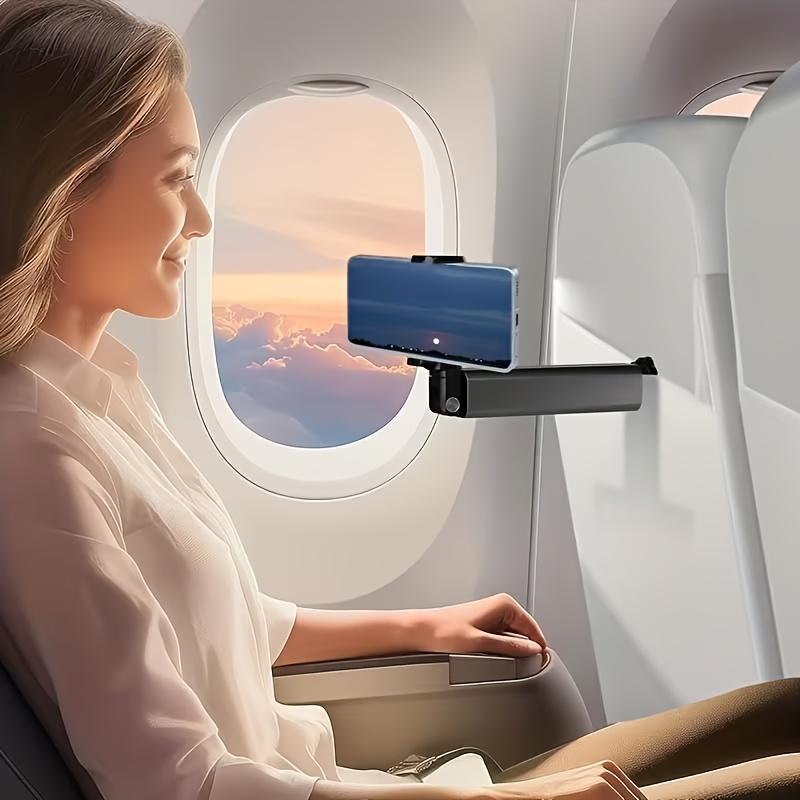 Universal Phone Holder Travel Essentials Flexible Rotation Hands-Free Airplane Phone Mount Seat Upgrade Auto Locking Phone Stand