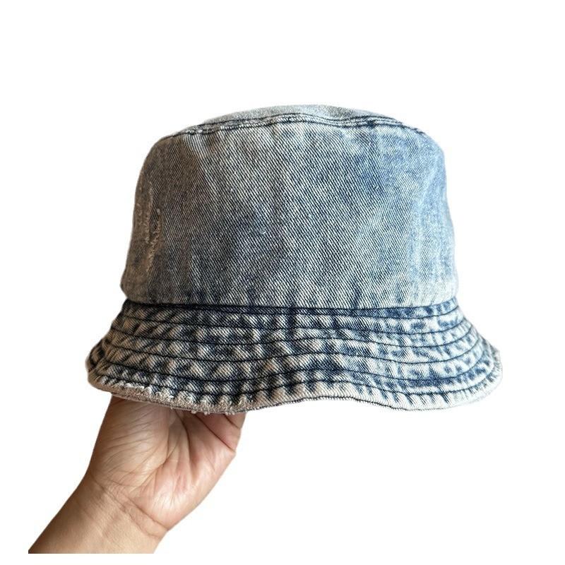 Cap Fisherman Denim With Uv Protection And Water Wash Finish For Gift Women
