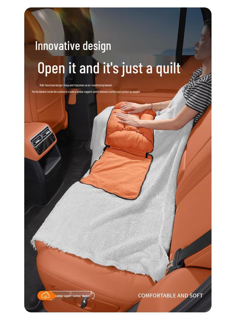 Trumpchi E8 Flannel Headrest & Lumbar Support for Legend M8, Master Neck Pillow for GS3, Ying Su M6, GS8.