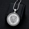 2026 Jewelry Fashion Trend Inlaid Zircon Men's Party Jewelry Accessories Lion Head Pendant Necklace
