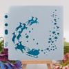 Exquisite Christmas Spraying Drawing Template Portable Washable 3-ring Loose-leaf Stencils Reusable Anti-break for Kids