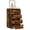 VidaXL Corner Chest of Drawers Smoked Oak 40x41x76 Cm Engineered Wood, Chest of Drawers with Drawers, Filing Cabinet, Chest of Drawers, Cabinet of 852865