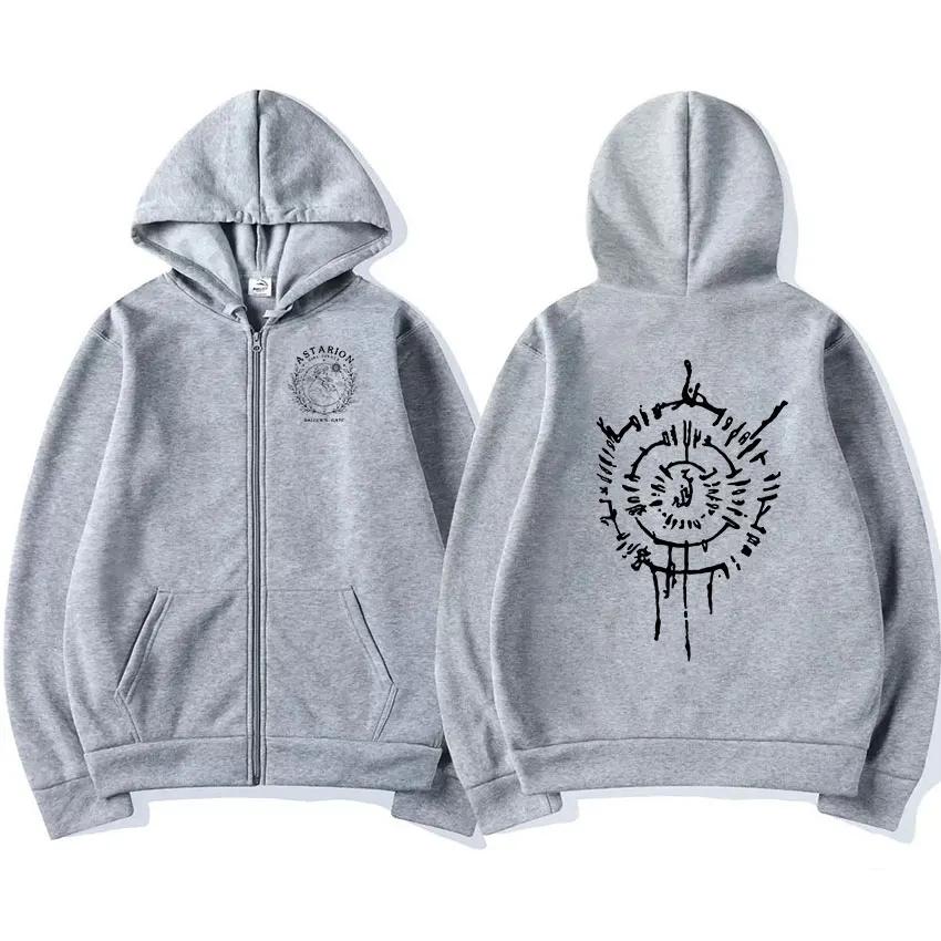Astarion Print Zipper Hoodie Men Casual Fashion Oversized Zip Up Sweatshirt Unisex Coats Pullover Hoody Harajuku
