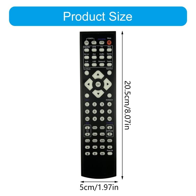 Ergonomic Remote Control Comfortable Grip Reduced Fatigue Ideal for MBE664 AVR101 TV Extended Television Viewing