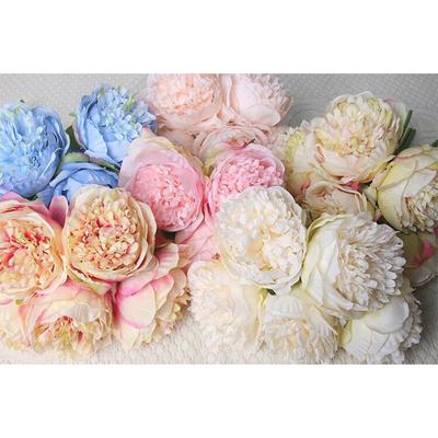 Artificial Peony Flowers with 5 Heads for Home Decoration Wedding Bouquet