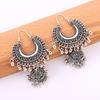 Retro Quaste Hängende Mondglocken Ohrringe, Modische Exotische Ethno Stil Übertrieben Ohrringe