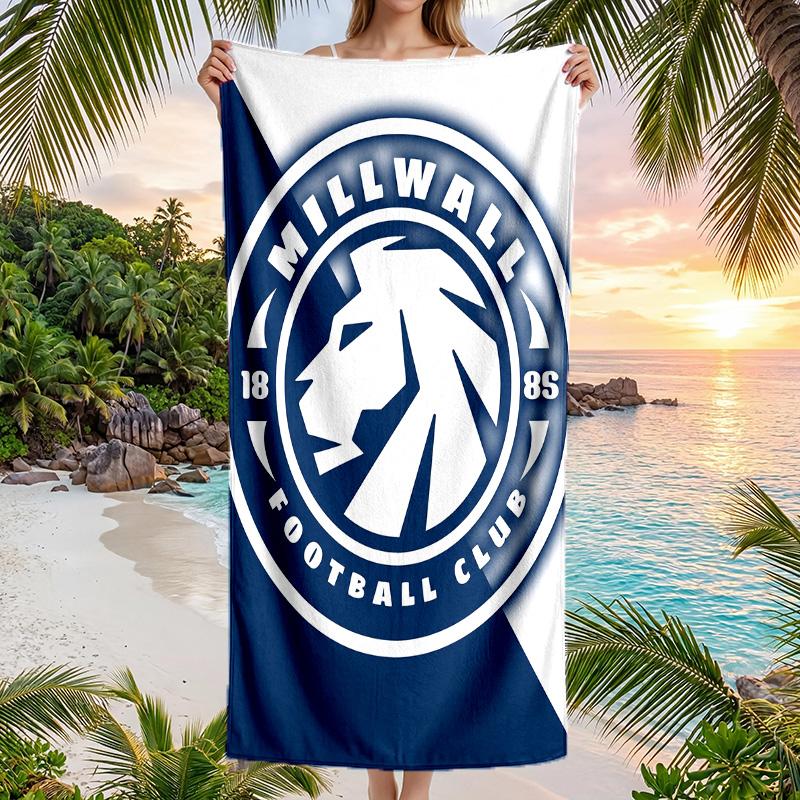 Millwall Football Beach Towel Soft Microfiber Summer Towel Quick Dry Absorbent Towel for Beach Swimming Pool Travel