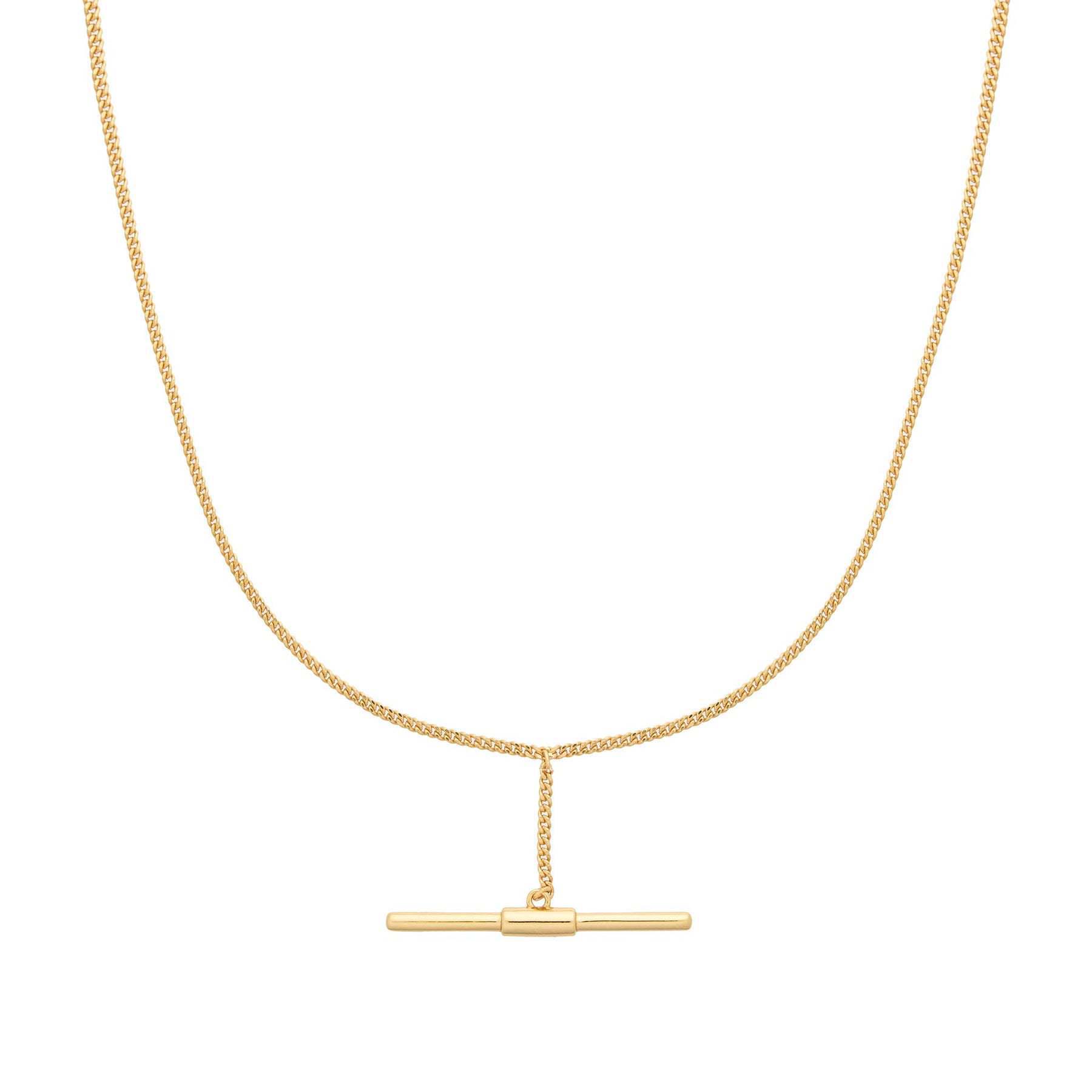 Stylish Stainless Steel Geometric Necklace with 18K Gold Finish